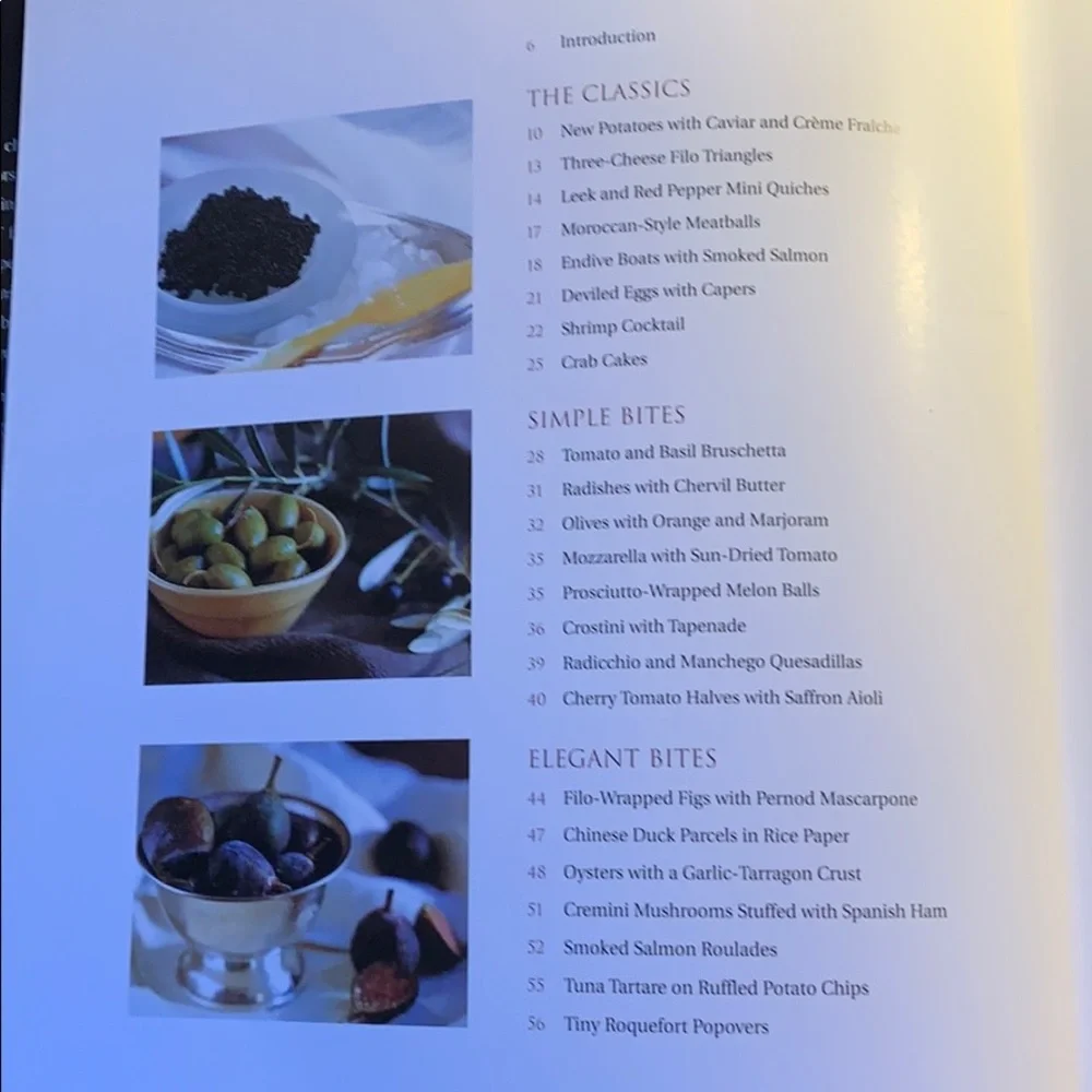 Williams Sonoma Hors d’Oeuvre cookbook